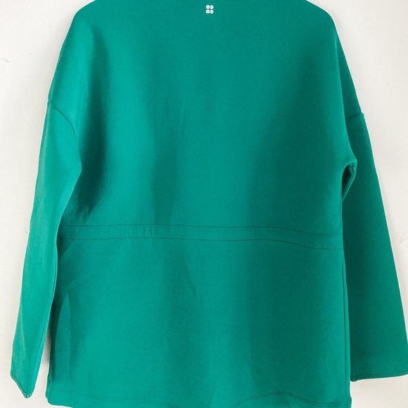Sweaty Betty Emerald Green Scuba Fabric Drawstring Waist Sweatshirt XS - Picture 9 of 11